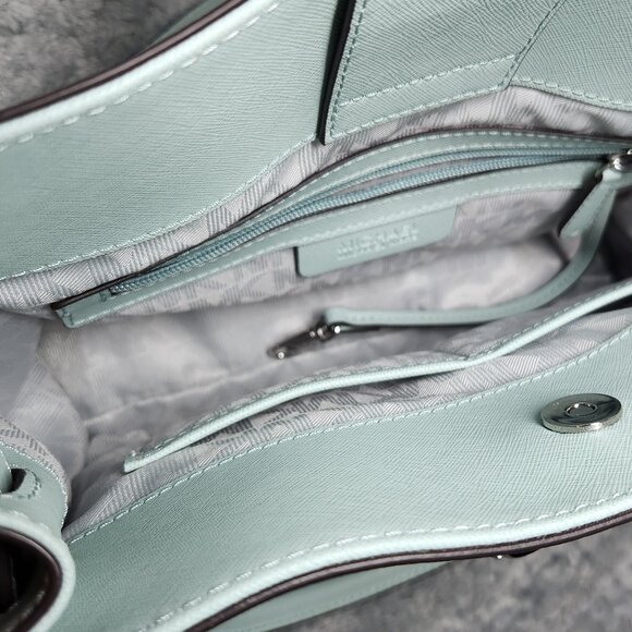 Auth. Michael Kors Hamilton East West Celadon w/ Silver Hardware - PRICE IS FIRM - Picture 8 of 12
